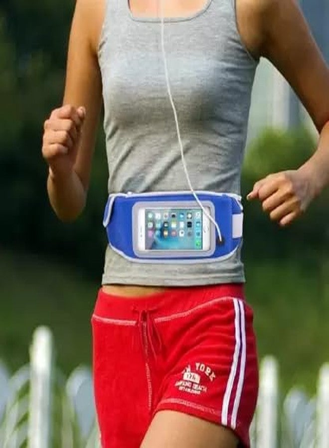 Aeoss Waist Bag with Bottle Hole and Smartphone Pocket Bum Bag Hip Pocket Belt Bag Blue - Image 4