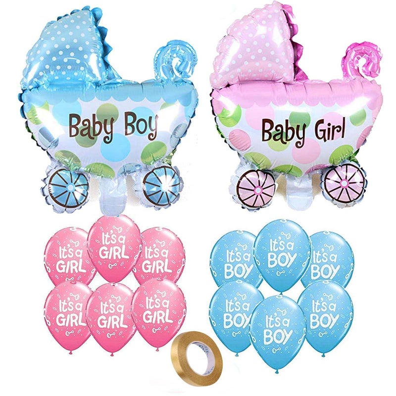 SOI Baby Shower Decoration Items | Baby Boy Balloons For Decoration | Baby Girl Balloons For Decoration | Welcome Baby Boy Decoration | Welcome Baby Girl Decoration (Pack of - 16) - Image 5