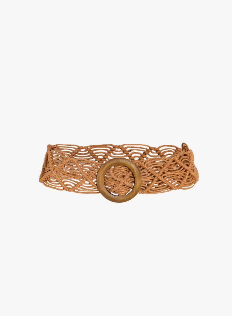 ايلا Raffia Textured Waist Belt