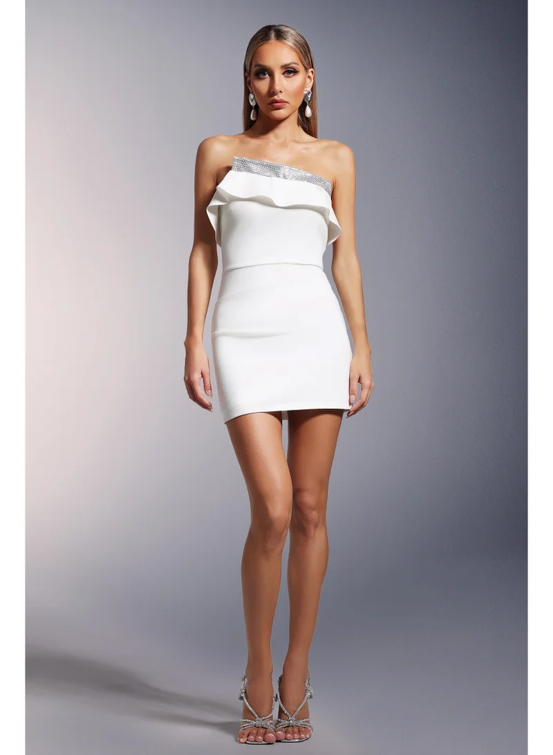 Bella Barnett Madelynn Strapless Diamond Mini Dress