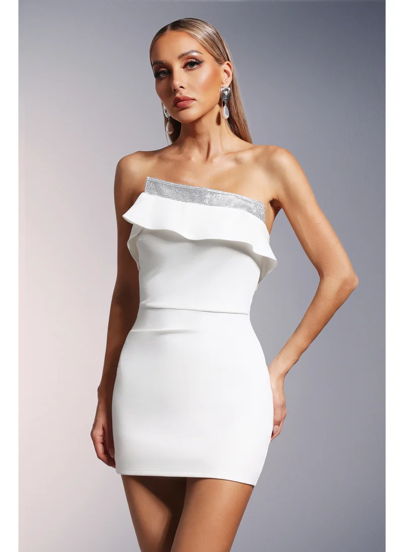 Bella Barnett  Madelynn Strapless Diamond Mini Dress for Women | Best Price UAE