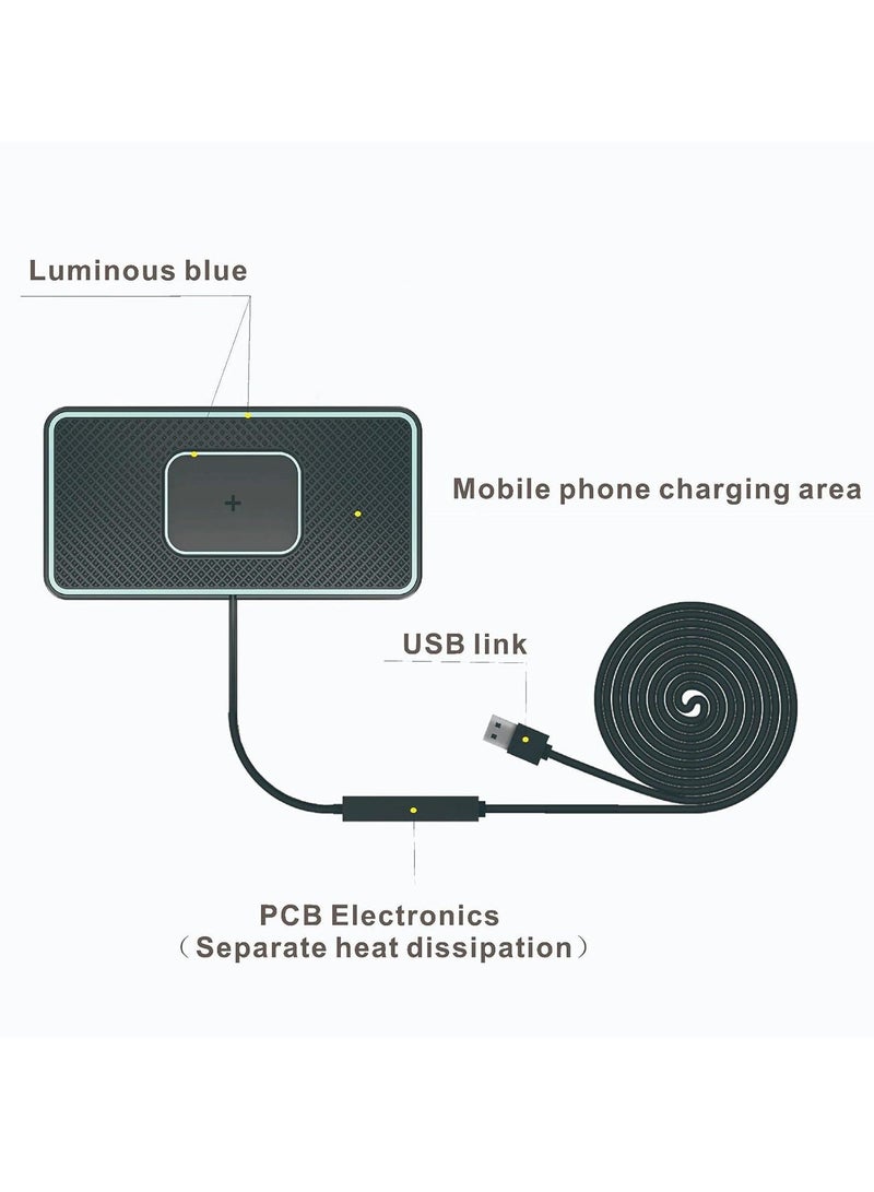Wireless Charger Charging Pad Fast Wireless Charging Mat Compact for Office | Cell Phones  Accessories | Cell Phone Accessories | Chargers  Cradles - Image 2