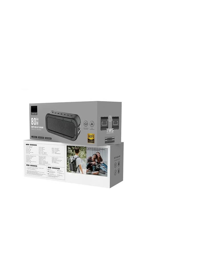 Lenyes S822 80W Portable Bluetooth Speaker with Waterproof Design and Deep Bass - Image 2