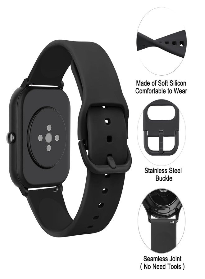 Meliya Bands Compatible with Amazfit GTS/GTS 2/GTS 3/GTS 2e/GTS 2 mini/GTS 4 mini/GTS 4/GTR mini, 20mm Silicone Watch Band Replacement Straps for Amazfit Bip U Pro/Bip/Bip Lite/Bip S/Bip S lite/Bip - Image 2