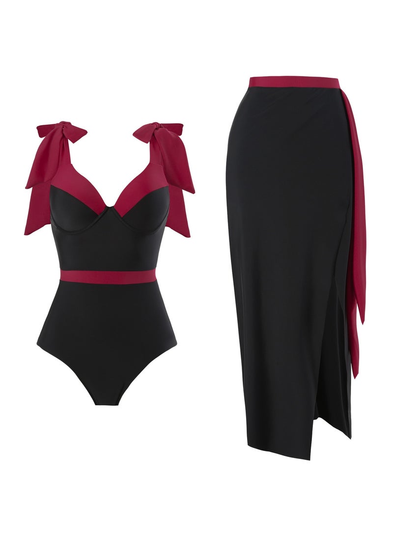 KUYING New Jumpsuit Triangle Pants Set Swimsuit - Image 1