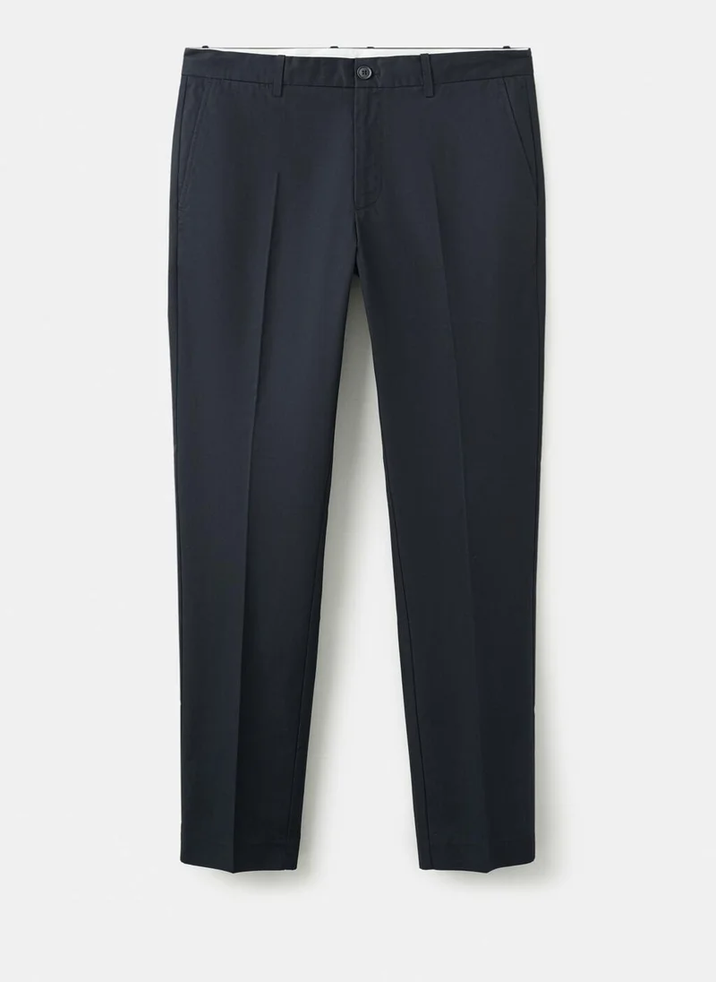 Mango Man  100% cotton twill slim fit trousers for Men | Best Price UAE