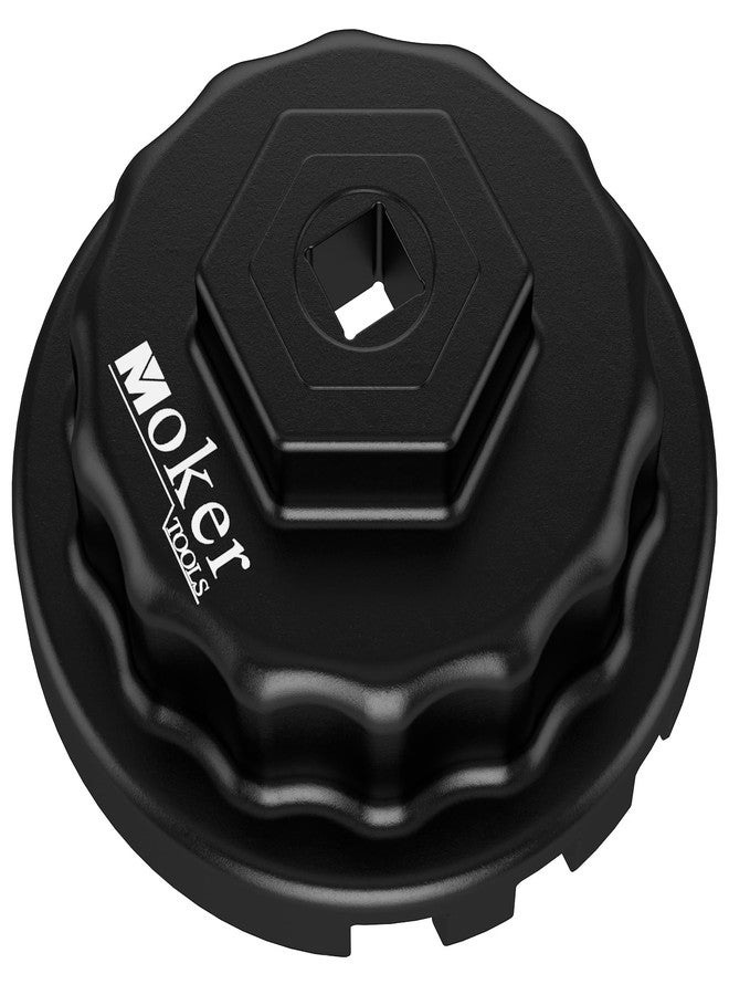 Moker Upgraded for Toyota Oil Filter Wrench, 64mm 14 Flute Aluminum Tool for Easy Oil Filter Removal, Compatible with Toyota, Lexus, and Scion Vehicles Equipped with 2.5L to 5.7L Engines - Image 1