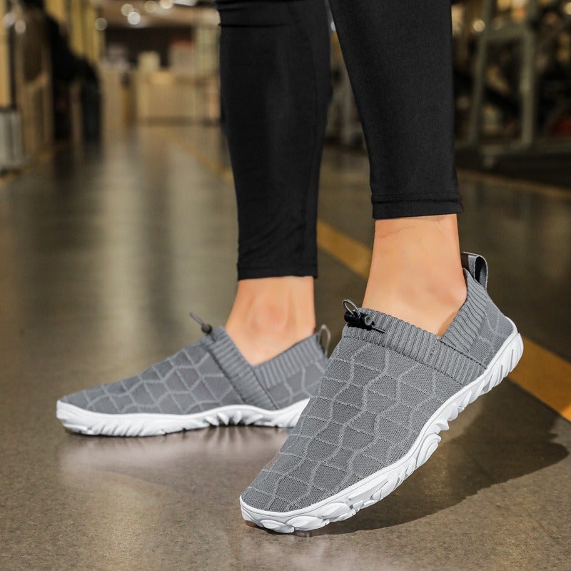 Outdoor Versatile Barefoot Breathable Sweat-Absorbent Fly-Knit Sports Shoes Running Exercise Daily Walking Couple Fitness Wide-Toe Shoes - Image 4