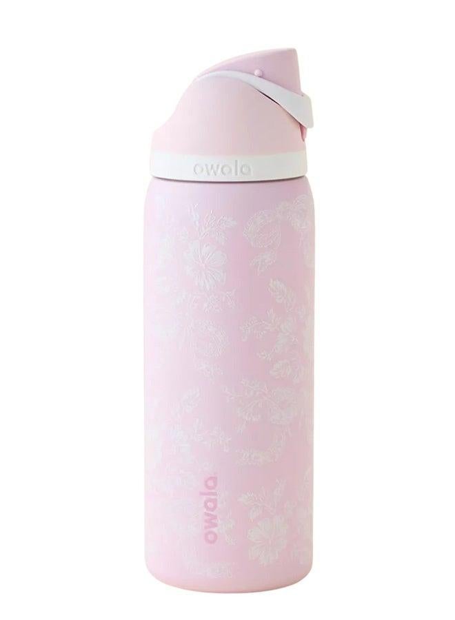 Owala （Ribbon Toile 32OZ）FreeSip Insulated Stainless Steel Water Bottle with Straw for Sports, Travel, and School BPA-Free Sports Water Bottle - Image 4