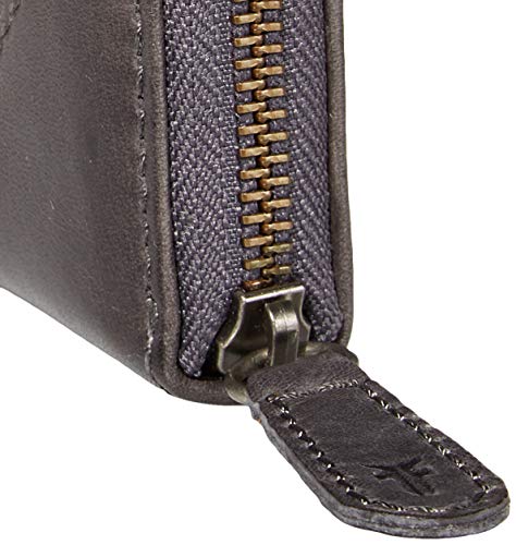 Frye Women's Melissa Zip Around Leather Wallet, Stylist Purse with Card Holder & Pockets, Carbon, One Size - Image 4