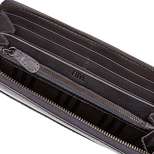 Frye Women's Melissa Zip Around Leather Wallet, Stylist Purse with Card Holder & Pockets, Carbon, One Size - Image 5