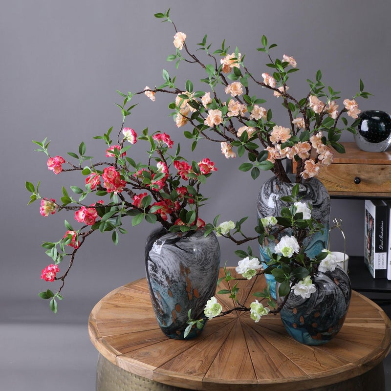 WEISPARK Artificial Flowers, 2pcs Fake Cherry Blossom Branches 31 Inch Long Stem Silk Flowers for DIY Vase Home Hotel Office Wedding Party Garden Decor (Champagne) - Image 4