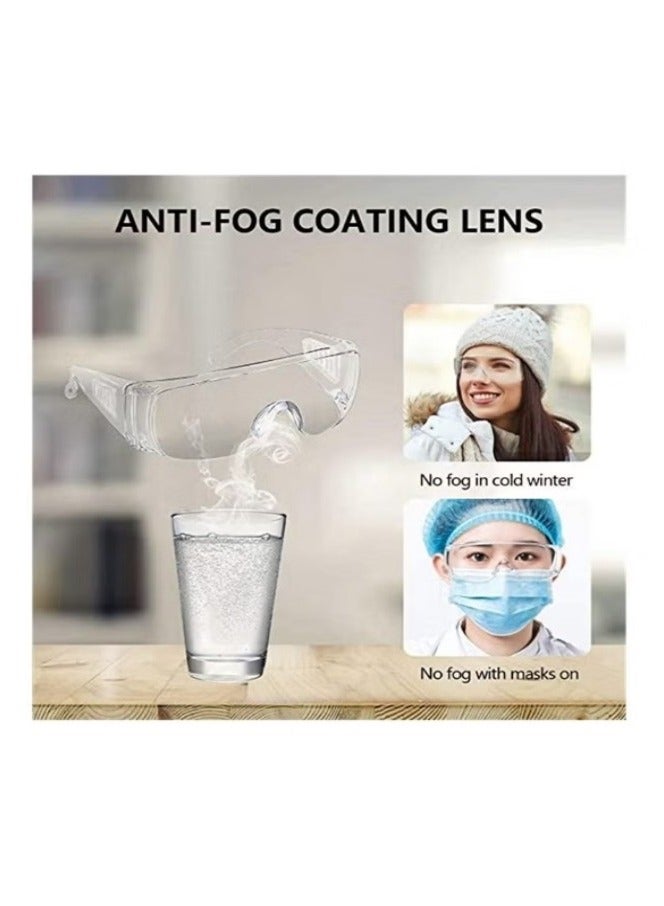 Anti Fog Safety Glasses, Safety Goggles Over Eyeglasses Pack of 3, Anti Dust Impact Scratch Resistant Splash Proof Chemical Clear Lens Wrap Around Eye Protection for Nurses Workers Architect etc - Image 5