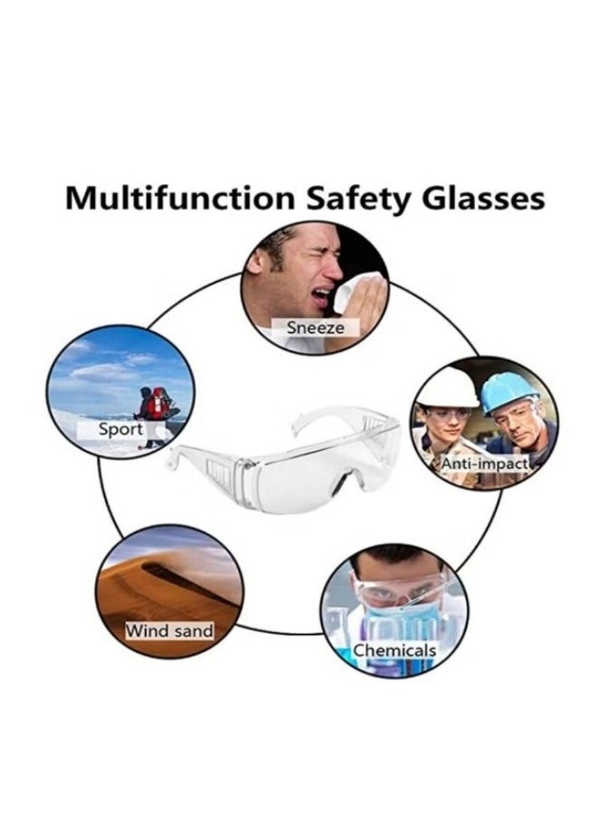 Anti Fog Safety Glasses, Safety Goggles Over Eyeglasses Pack of 3, Anti Dust Impact Scratch Resistant Splash Proof Chemical Clear Lens Wrap Around Eye Protection for Nurses Workers Architect etc - Image 3