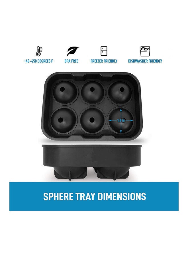 NIBEMINENT Silicone Ice Cube Tray Black - Image 3