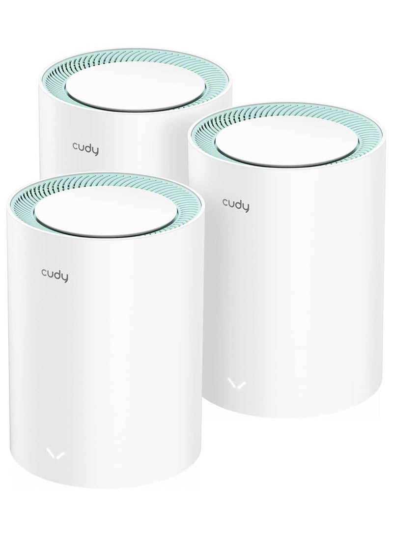 cudy AC1200 Gigabit Whole Mesh WiFi System, Dual Band, WiFi Extender, Gigabit Ports, High Gain Antennas, VPN, Cloudflare, Connect Up to 100 Devices - Image 2