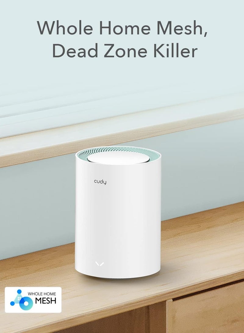cudy AC1200 Gigabit Whole Mesh WiFi System, Dual Band, WiFi Extender, Gigabit Ports, High Gain Antennas, VPN, Cloudflare, Connect Up to 100 Devices - Image 3