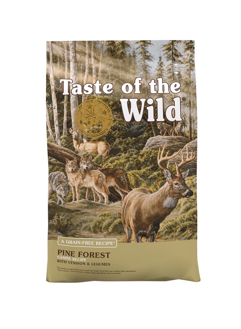 Taste of the Wild وصفة غداء الكلاب من غابة الصنوبر مع لحم الغزال والبقوليات طعام جاف للكلاب