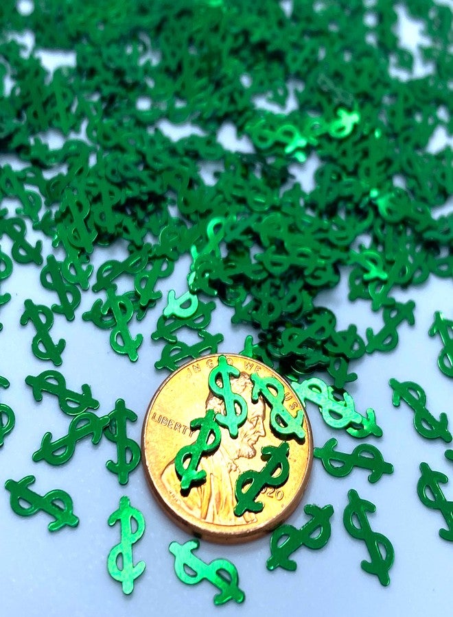Dollar Sign Holographic Holo Glitter Shaped Money Sequins, Nail Art, Holographic, Lip Gloss, Nails, Tumblers, Epoxy, Resin (Green-1oz)