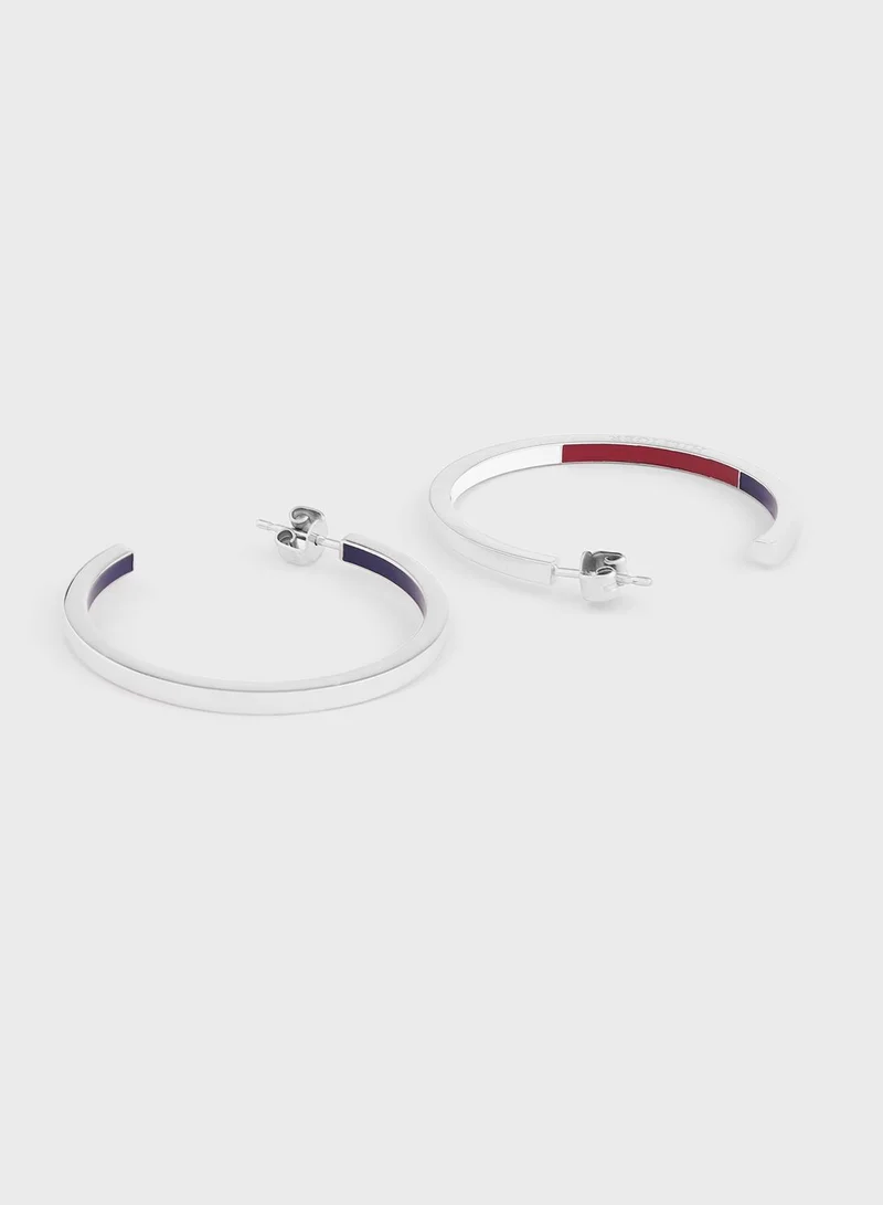 TOMMY HILFIGER Round Shape Titanium Earrings
