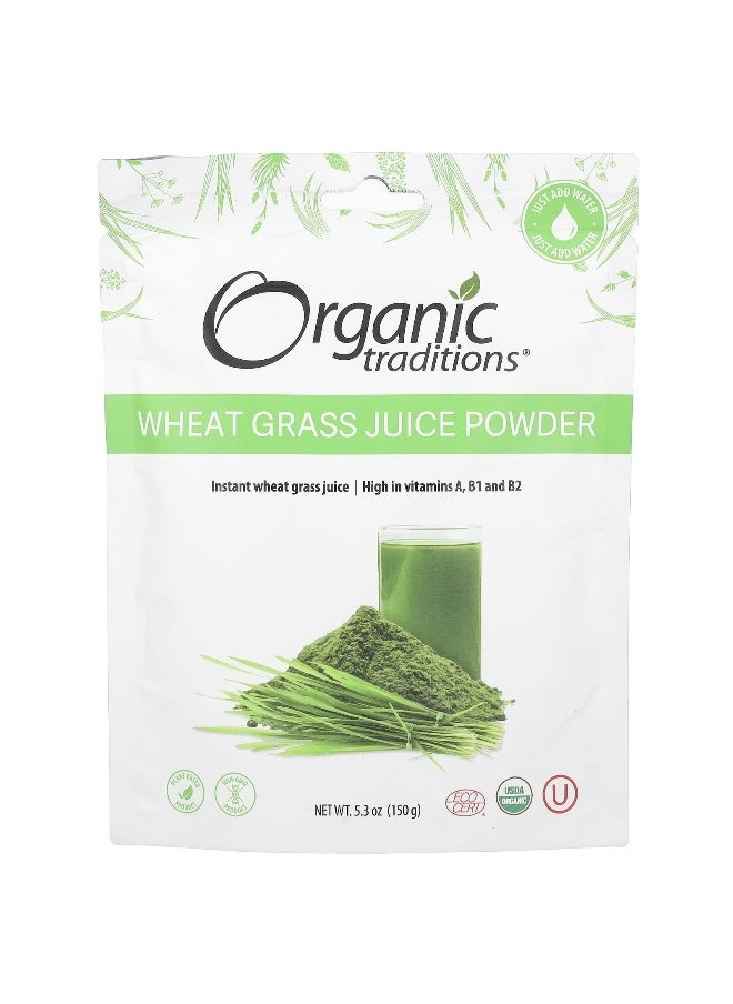 Organic Traditions Organic Traditions, Wheat Grass Juice Powder,  5.3 oz (150 g)  - Image 1