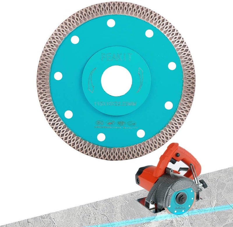 PEAKIT Fast Diamond Blade 4.5 Inch Porcelain Tile Cutter Ceramic Cutting Disc Wheel for Dry Wet Tile Saw or Grinder - Image 1