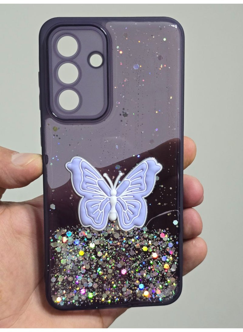 غطاء خلفي عليه فراشة متوافق مع هاتف سامسونج جلاكسي A56 - Image 1