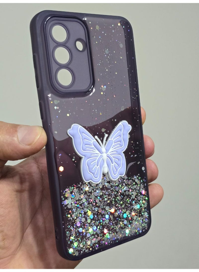 غطاء خلفي عليه فراشة متوافق مع هاتف سامسونج جلاكسي A56 - Image 3