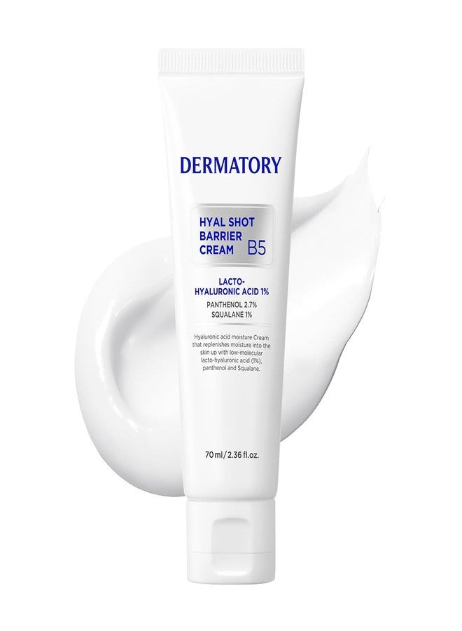 DERMATORY Hyal Shot Barrier Cream B5 (70ml) | Replenishing Daily Moisturizer for Sensitive Skin, 100-Hour Hydration, Irritant-Free, Improves and Smoothes Skin Texture, Non-Fragrance Formula - Image 1