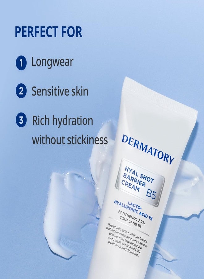 DERMATORY Hyal Shot Barrier Cream B5 (70ml) | Replenishing Daily Moisturizer for Sensitive Skin, 100-Hour Hydration, Irritant-Free, Improves and Smoothes Skin Texture, Non-Fragrance Formula - Image 4