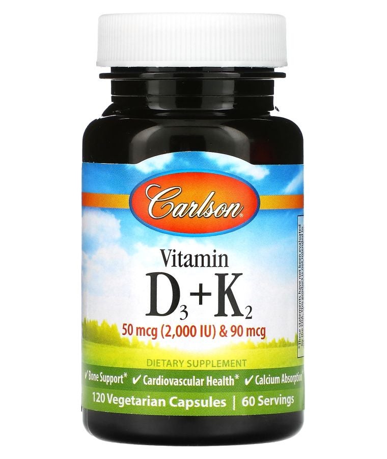 Vitamin D3 + K2 120 Vegetarian Capsules