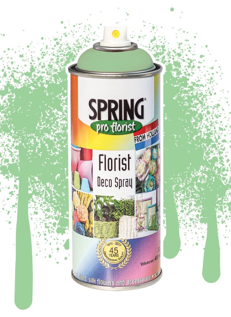 SPRING Spring Color Spray Nile Green, 400ml, High-Quality Floral Spray for Fresh or Artificial Flowers 