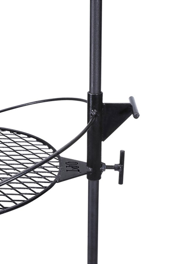 دي بي تي شبك شواء للأماكن المفتوحة، قنارة ستانلس ستيل، اسود، مقاس 48*86 سم - Image 4