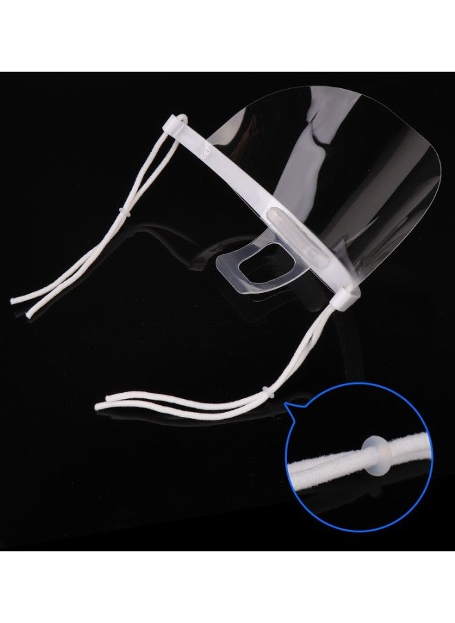 GMORO 10 Pcs Plastic Mask, Smile Transparent Mask, Anti-Fog Sanitary,Reusable, Women's Transparent Face Guard Skin Care, for Commercial Restaurant, Hotel Waiter, Chef, Beauty Salons  - Image 2