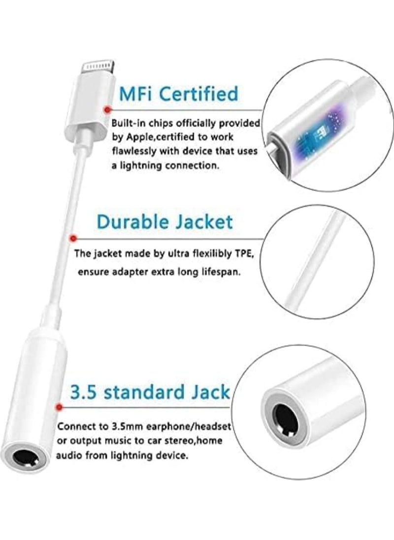 Lightning to 3.5mm Audio Adapter for iPhone, Headphone Jack Converter