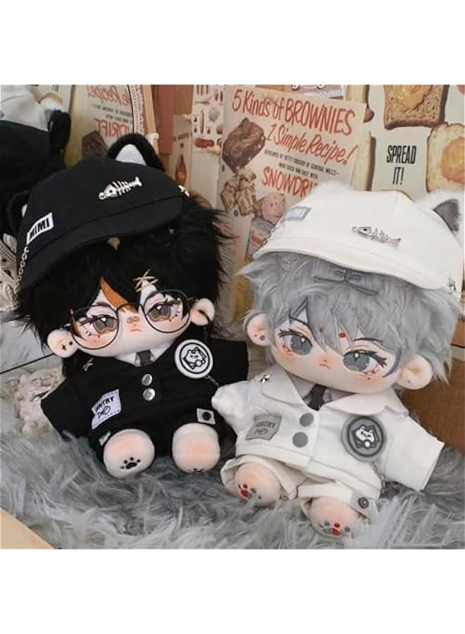 20cm Plush Doll Clothes Hat Coat Shirt Pants Backpack Glasses Black Cat Set 8in Doll Accessories Dress Up  - Image 3
