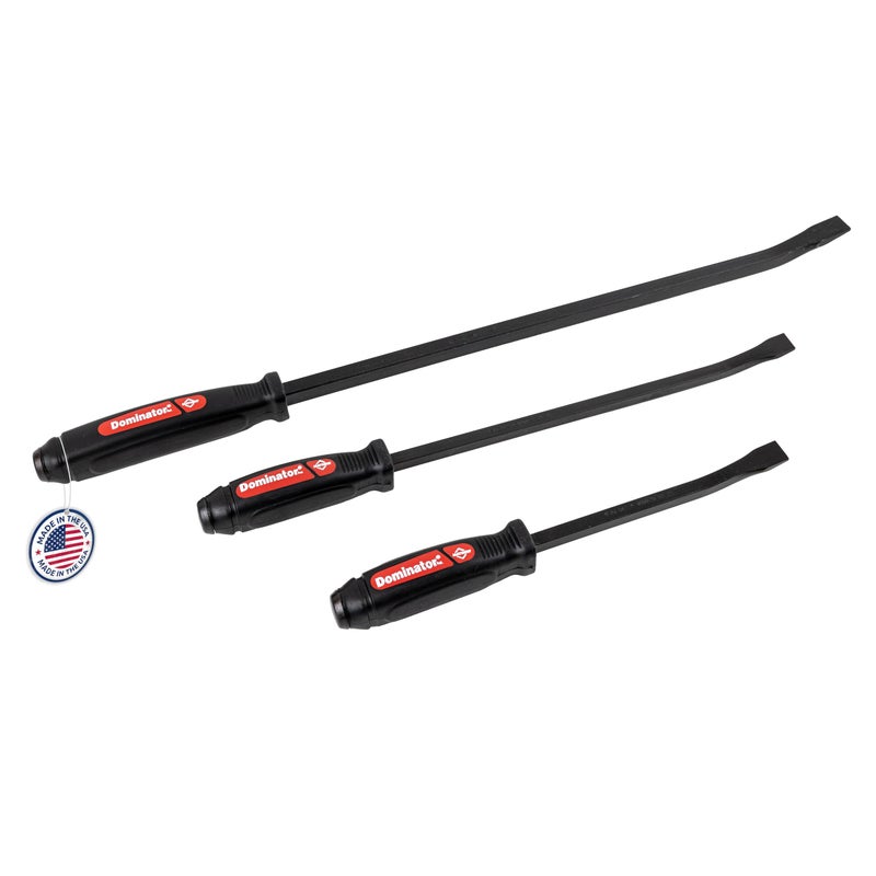 Mayhew Tools 61355 Dominator Pry Bar Set, 3-Piece Curved, Black Oxide Finish - Image 1