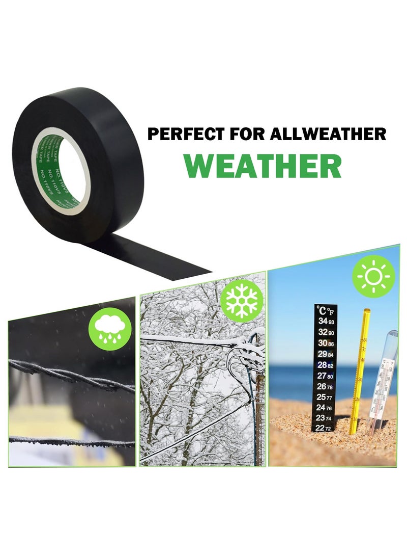 RENDER Electric Tape - Professional Grade - 18mm x 20m - PVC Electrical Insulating Tape for All Weather - Waterproof - Home Improvement Electrical Equipment (Black 5 Roll)  - Image 2