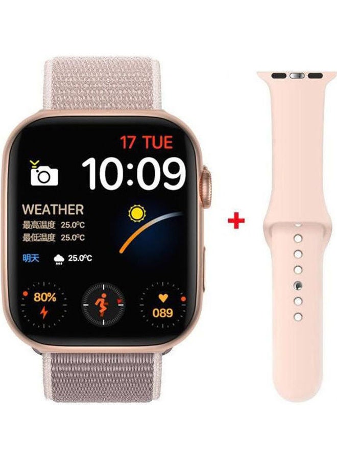 NIBEMINENT FK88 Silicone Smart Watch Series 6 – Full Touch Screen, Rose Gold - Image 2