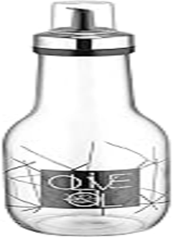 Qlux C-00389 Premium Metal Oil Bottle, 1000 cc Capacity