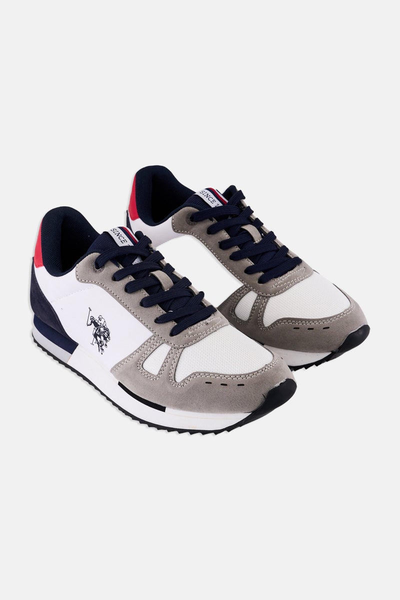 U.S. Polo Assn. Men Lace Up Brand Logo Casual Shoes, Multicolor  - Image 1