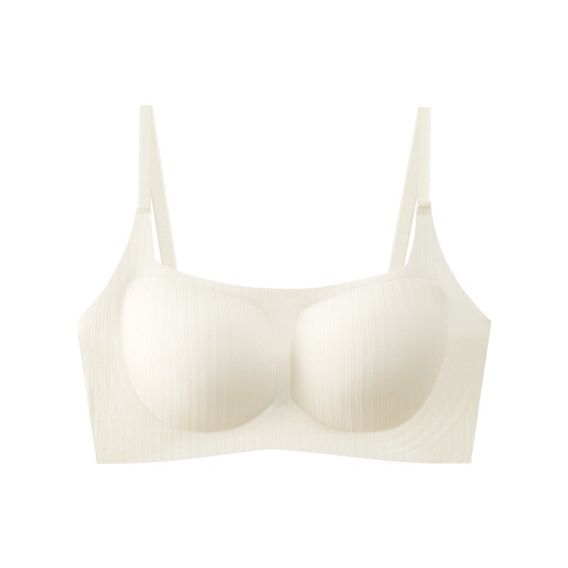 Cool Sense Traceless Underwear Women'S Summer Thin Large Chest Small Chest Traceless Ultra-Thin Pull-Up Anti-Sagging Non-Rimless Bra - Image 1