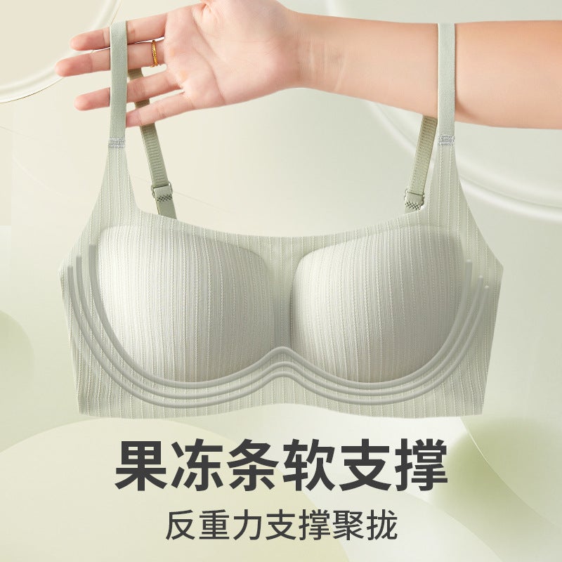 Cool Sense Traceless Underwear Women'S Summer Thin Large Chest Small Chest Traceless Ultra-Thin Pull-Up Anti-Sagging Non-Rimless Bra - Image 2