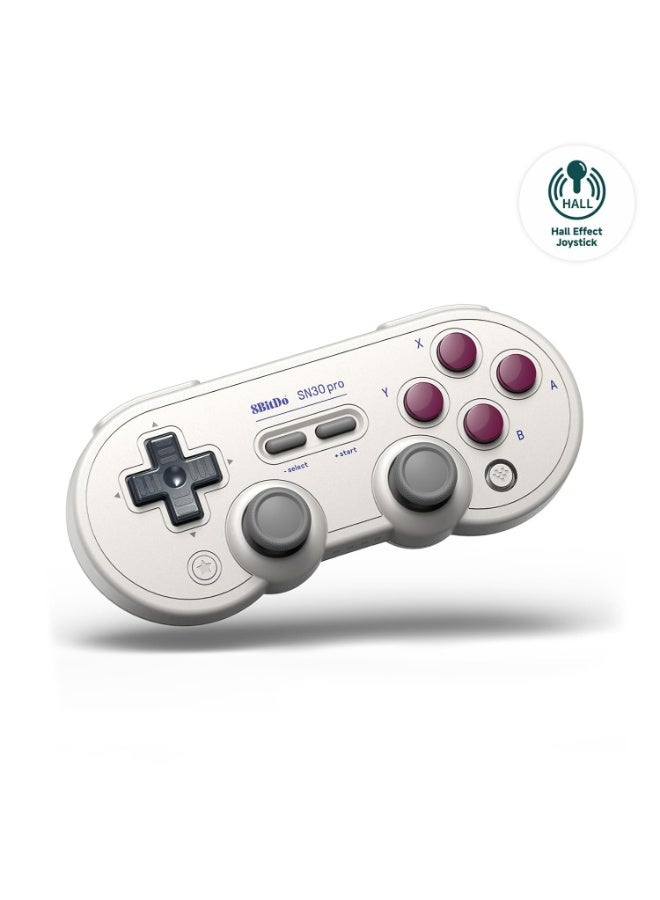 8BitDo SN30 Pro Bluetooth Controller with Hall Effect Joysticks, Rumble Vibration, and Turbo Function, Compatible with Switch/Switch 2, PC, macOS, Android, Steam Deck & Raspberry Pi (G Classic) - Image 1