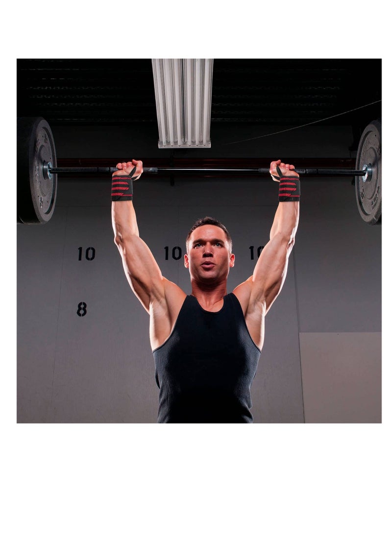 Excefore Wrist Wraps,18" Lifting Wrist Support with Heavy Duty Thumb Loop Can Prevent Wrist Strains and Sprains During Exercise, for Men and Women, Strength Training, Bodybuilding, Weight Lifting - Image 2