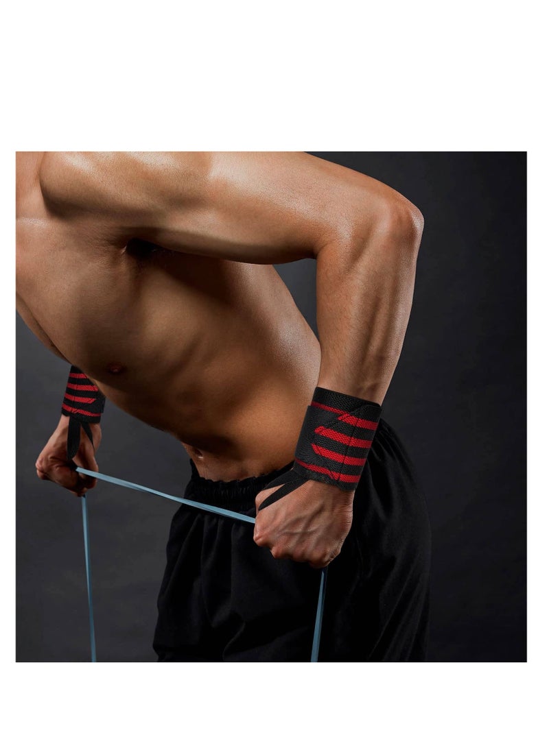 Excefore Wrist Wraps,18" Lifting Wrist Support with Heavy Duty Thumb Loop Can Prevent Wrist Strains and Sprains During Exercise, for Men and Women, Strength Training, Bodybuilding, Weight Lifting - Image 4