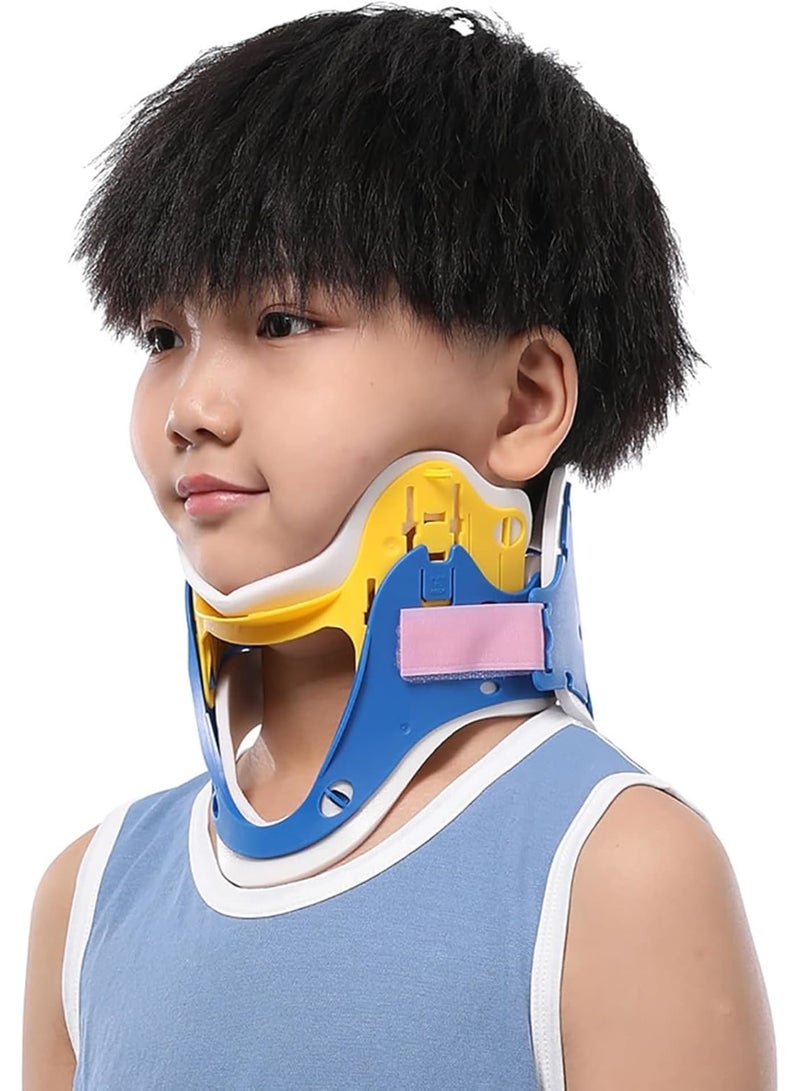 Zikra Kids Cervical Collar, Children Neck Support Brace for Neck Pain, 360° Supporting and “V” Shape Fits Chin, Elasticity and Height Adjustable, for 3-10 Years Old Children, Torticollis, Whiplash - Image 1
