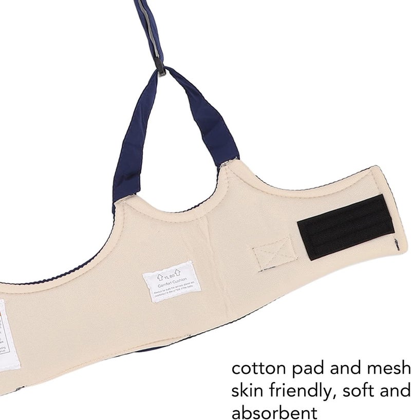 ZJchao Baby Walking Harness Handheld Kids Walker Helper Toddler Infant Walker Skin Friendly Relieve Back Pain Adjustable Prevent Getting Lost Child Walk Support Assist Trainer Tool Navy Blue - Image 5