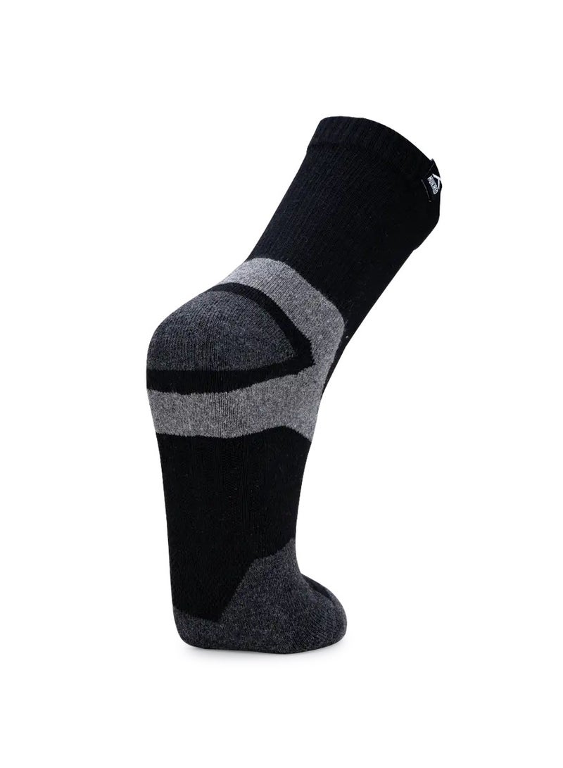 HUNDRED Men'S Sports Socks - Quarter (Dark Grey/Black) (Hbas-3M057-3) - Image 3