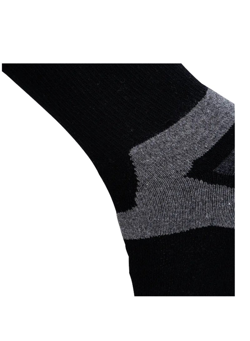HUNDRED Men'S Sports Socks - Quarter (Dark Grey/Black) (Hbas-3M057-3) - Image 4